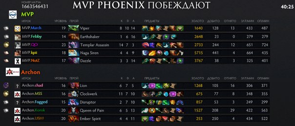 Рез MVP.Phoenix vs Archon g3
